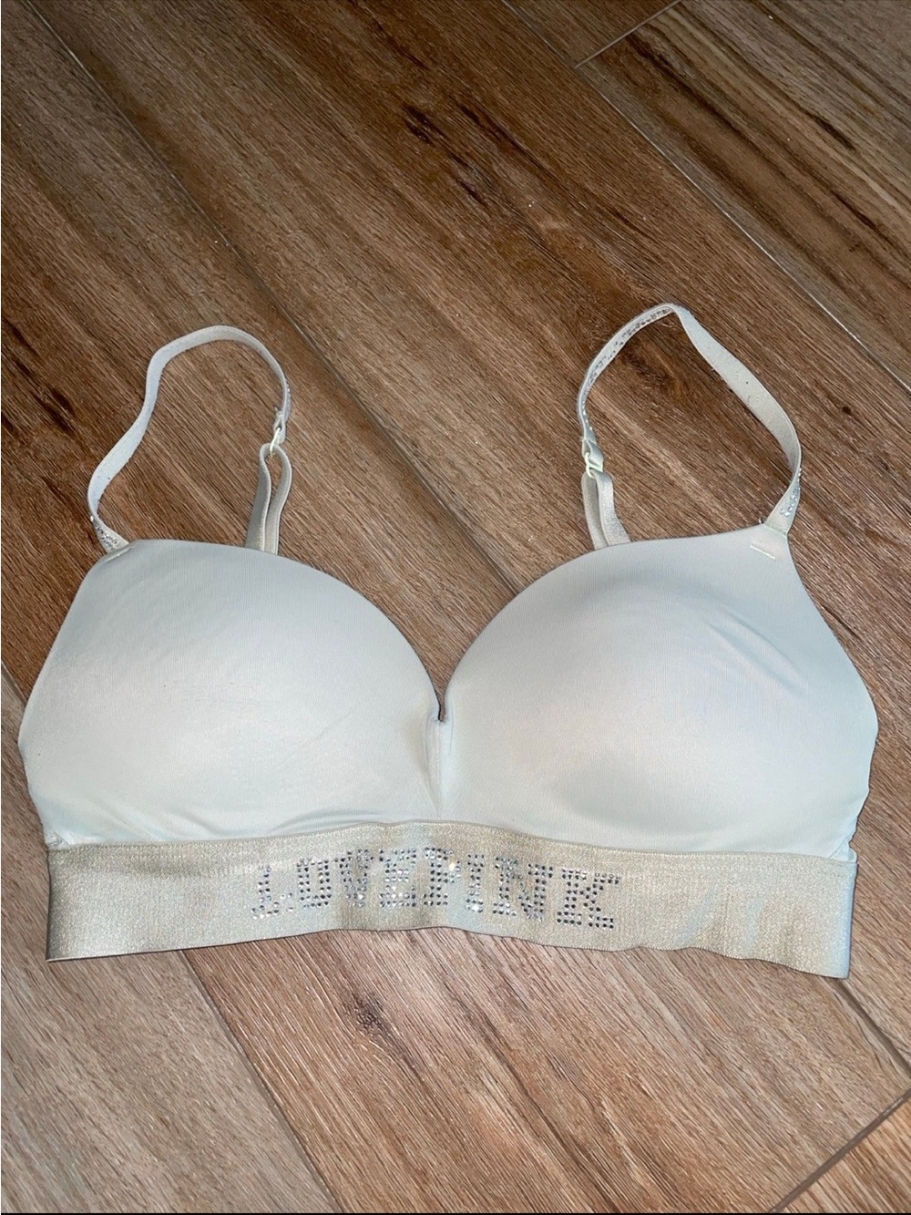 Victoria’s Secret Pink “Love Pink” Gemstone Bling Wireless Bra 32C